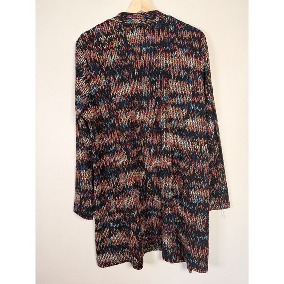 Susan Graver XLP Petite Liquid Knit Open Front Cardigan Duster Office Career - Picture 7 of 12